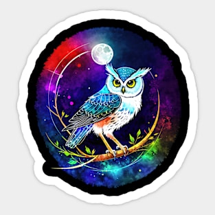 Celestial Guardian Owl Sticker